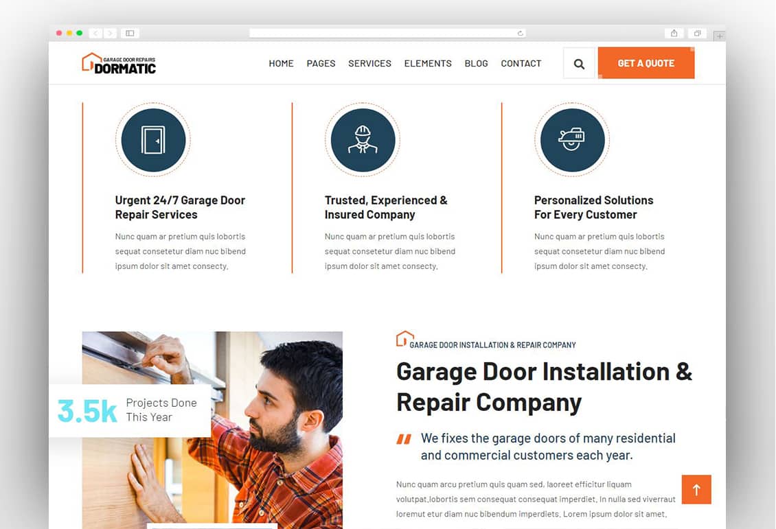 Dormatic – Garage Door Repair WordPress Theme