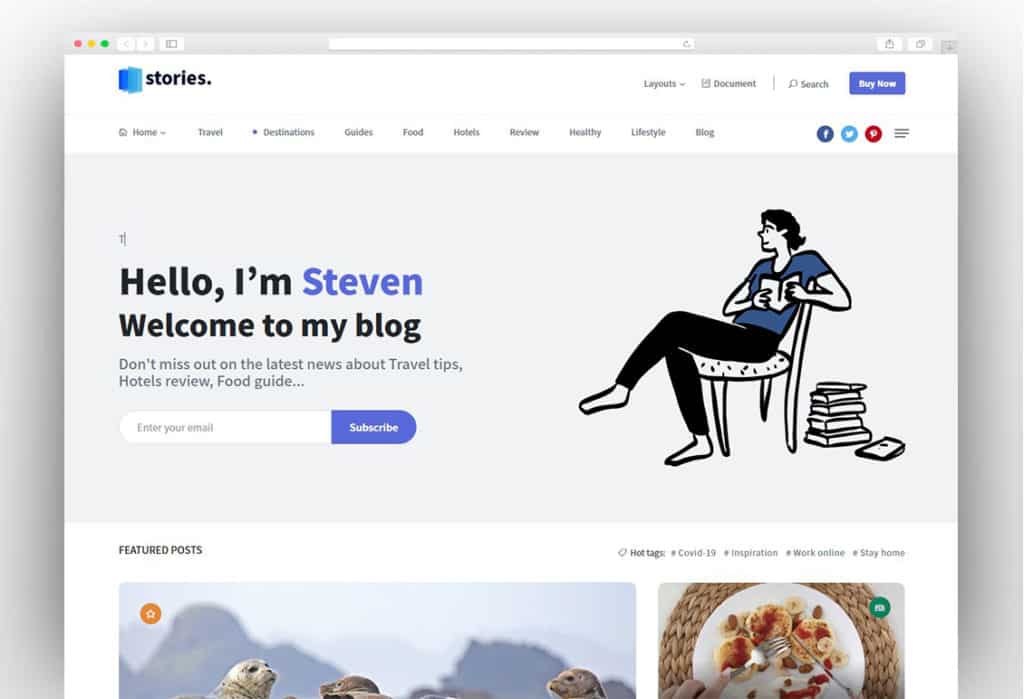 Stories - Personal Blog HTML Template