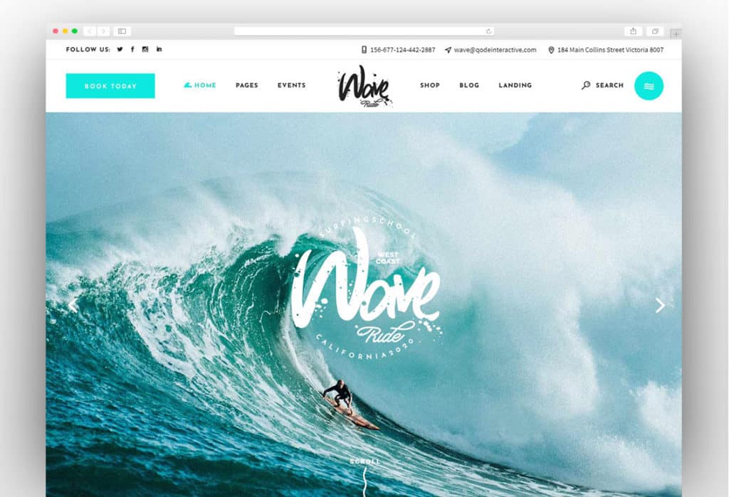 WaveRide - Surfing and Water Sports Theme