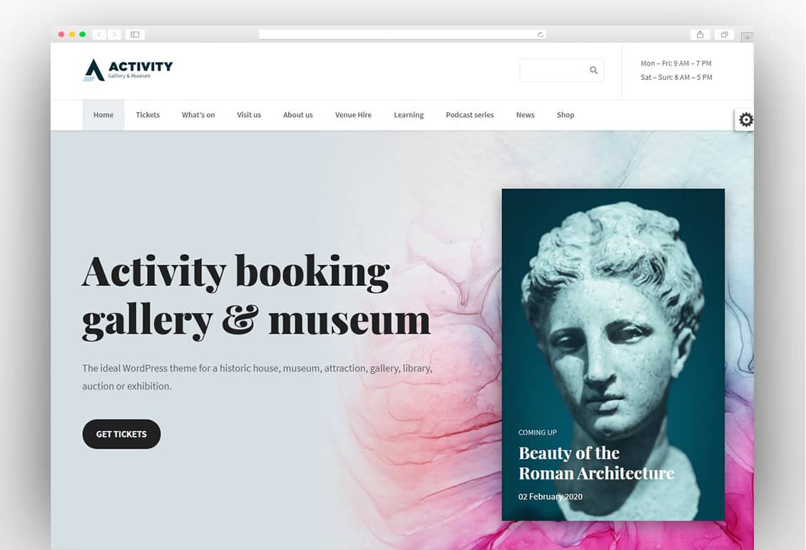 Activity - Booking WordPress Theme