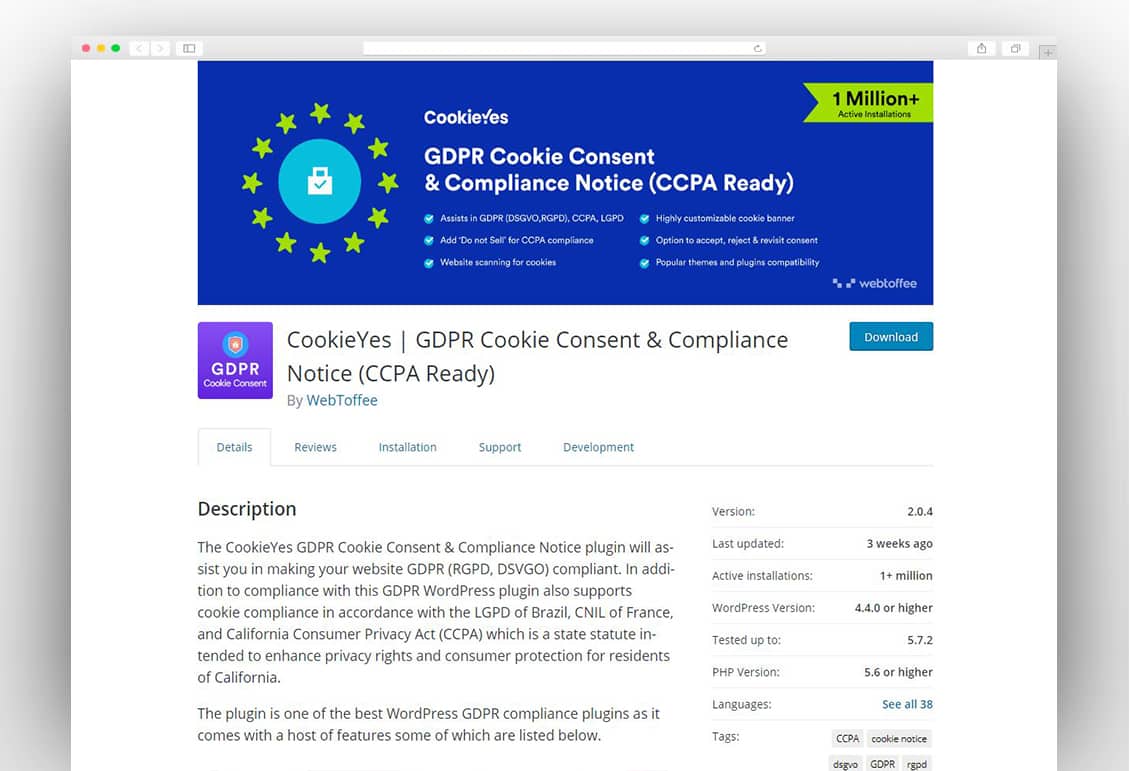 CookieYes | GDPR Cookie Consent & Compliance Notice (CCPA Ready)