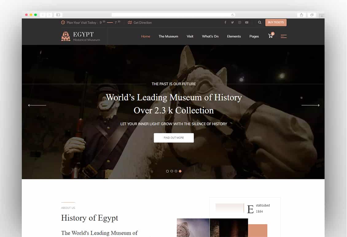 Egypt - Museum & Exhibition WordPress Theme