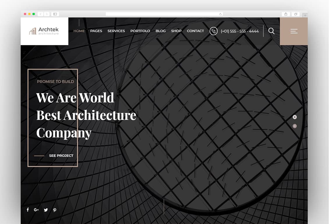 Archtek - Architecture Interior Design WordPress Theme