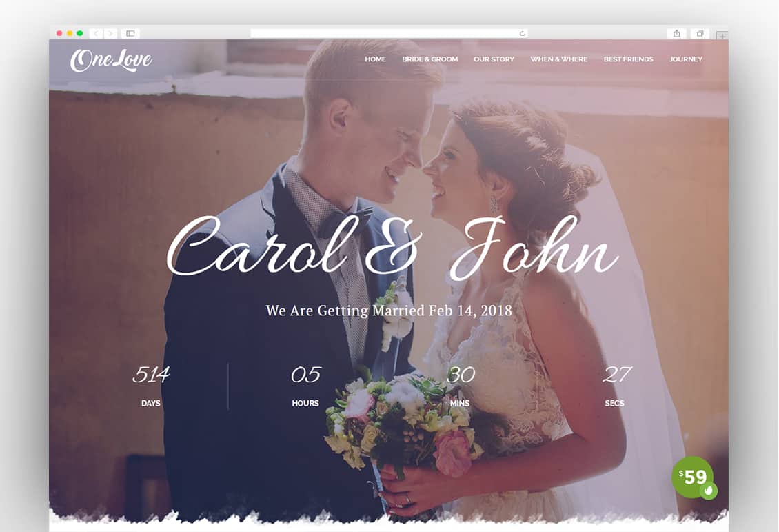 OneLove - The Elegant & Clean Multipurpose Wedding WordPress Theme