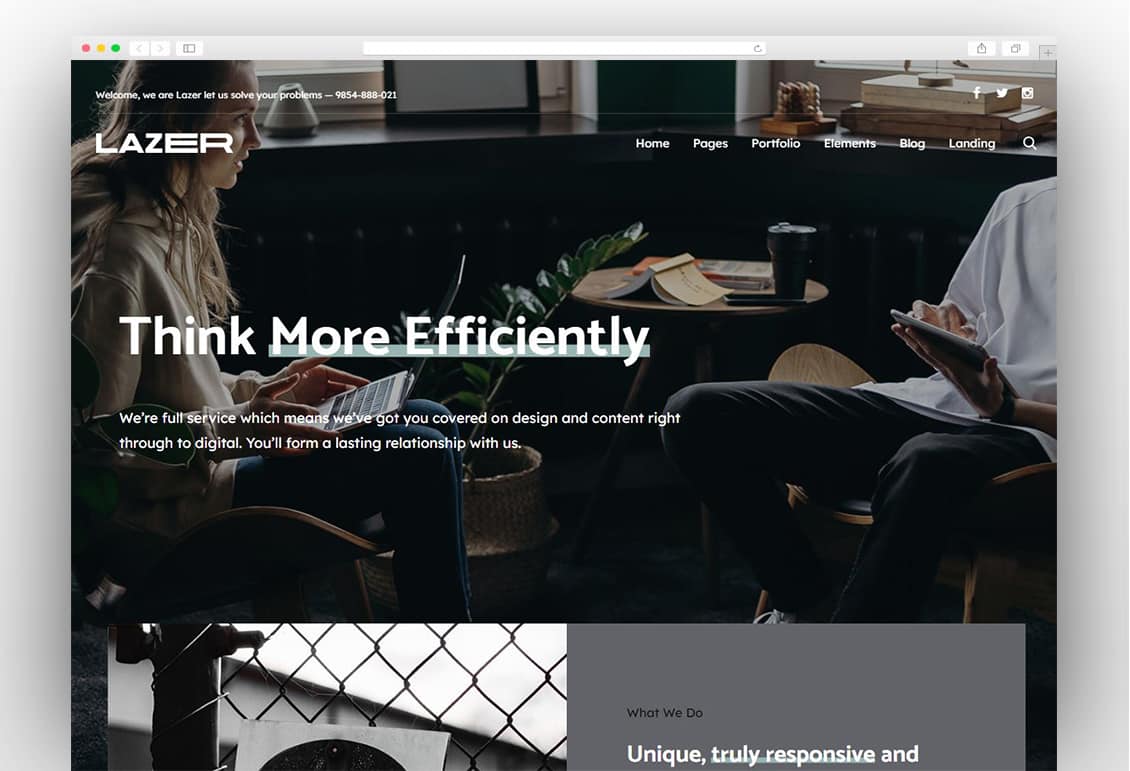 Lazer - Creative Multi-Purpose WordPress Theme