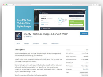 Imagify – Optimize Images & Convert WebP