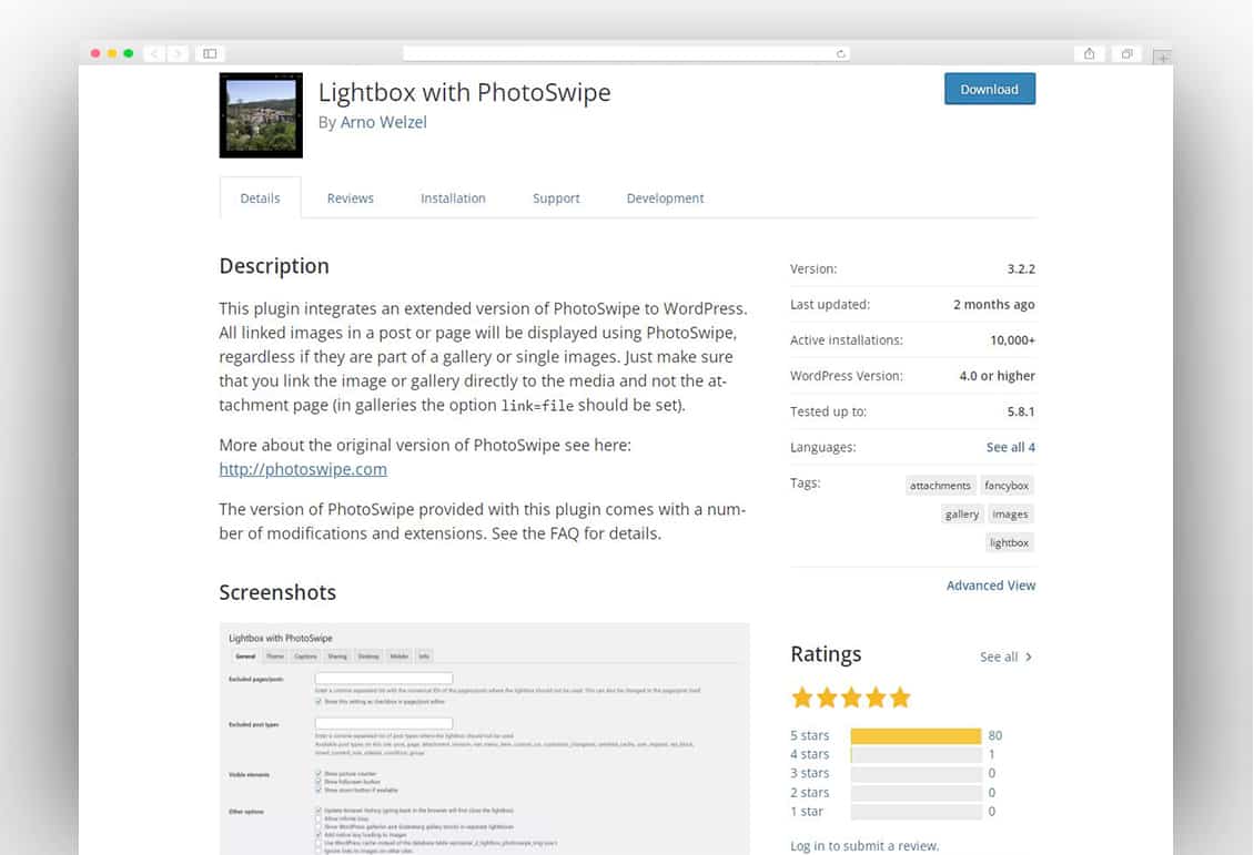 Lightbox with PhotoSwipe