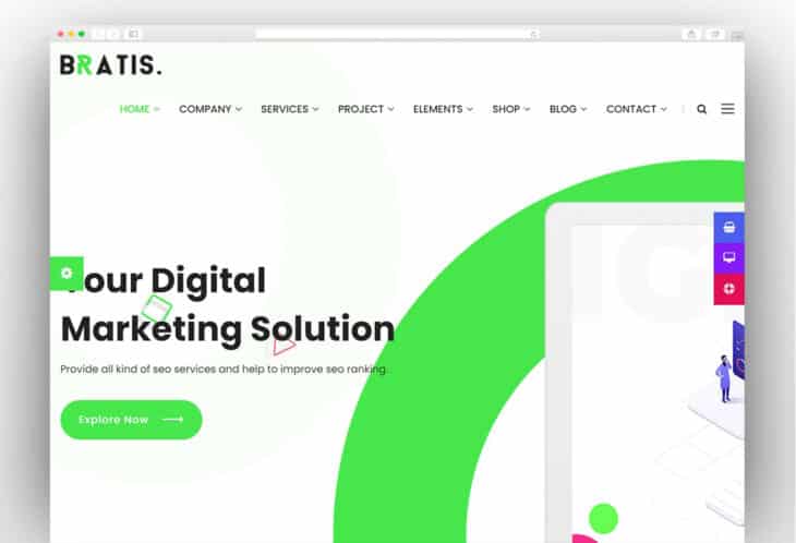 Bratis - Digital Marketing WordPress Theme + RTL