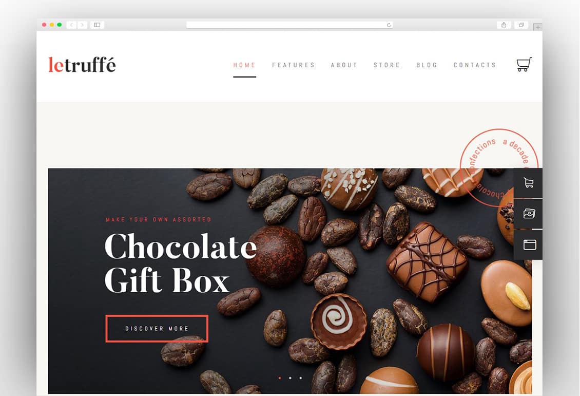 Le Truffe | Chocolate Sweets & Candy Store WordPress Theme