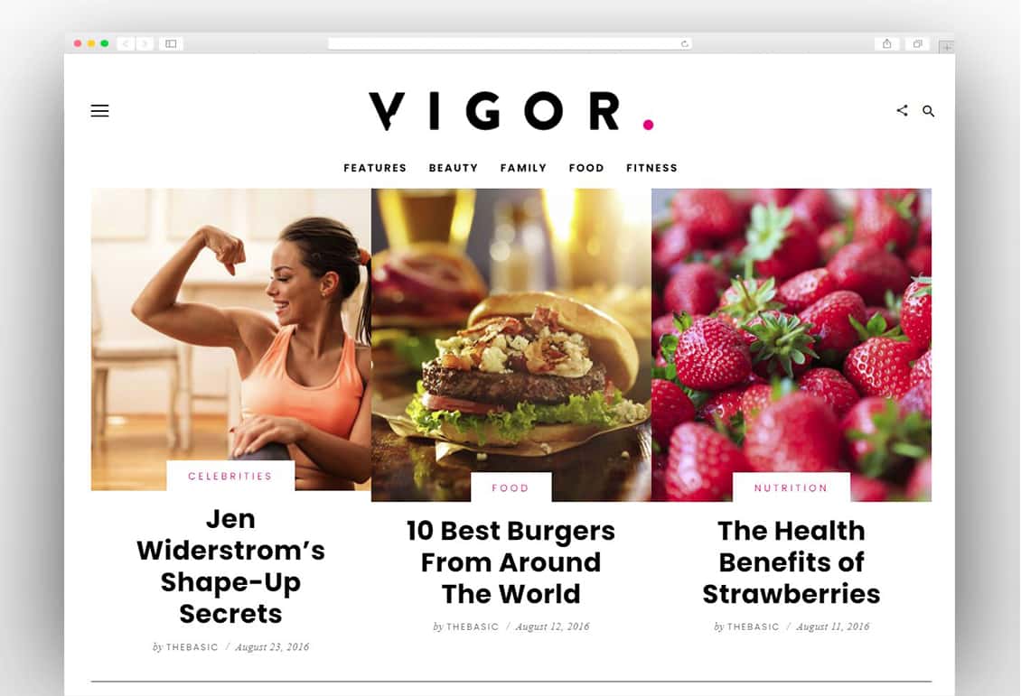 Vigor - A Responsive News Magazine Blog WordPress Theme