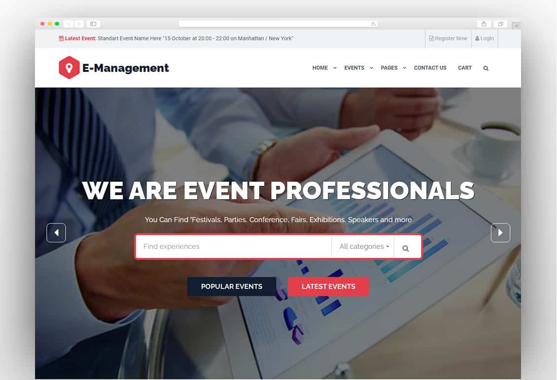 E-Management - Event Management WordPress Theme