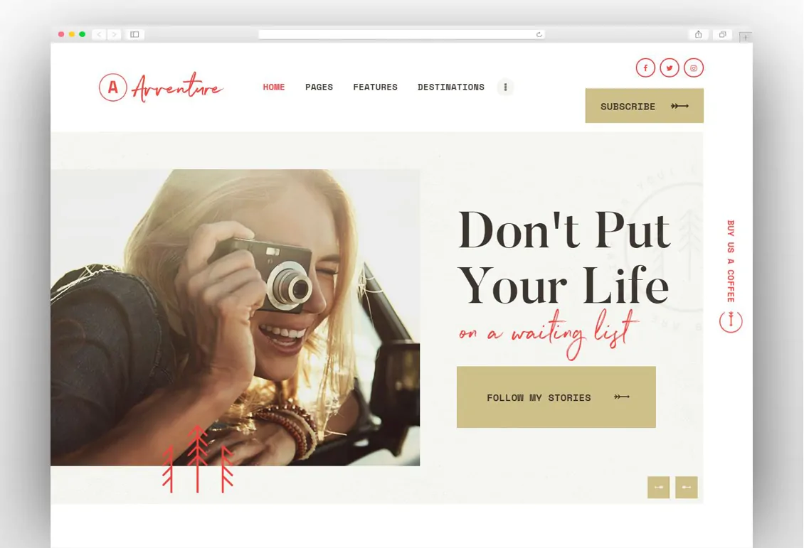 Avventure | Personal Travel & Lifestyle Blog WordPress Theme