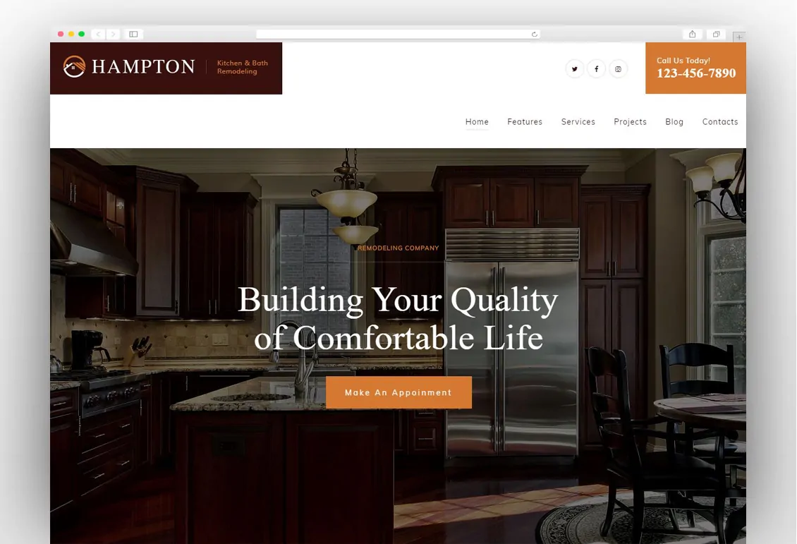 Hampton | Home Design and House Renovation WordPress Theme