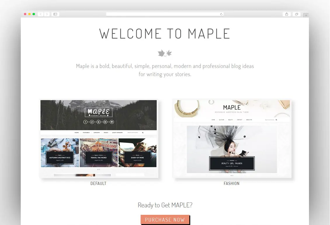 Maple - Responsive WordPress Blog Theme