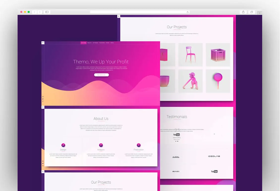 Agency Rainbow Website Template