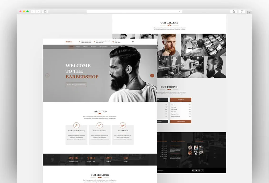 Barbarshop Website Template