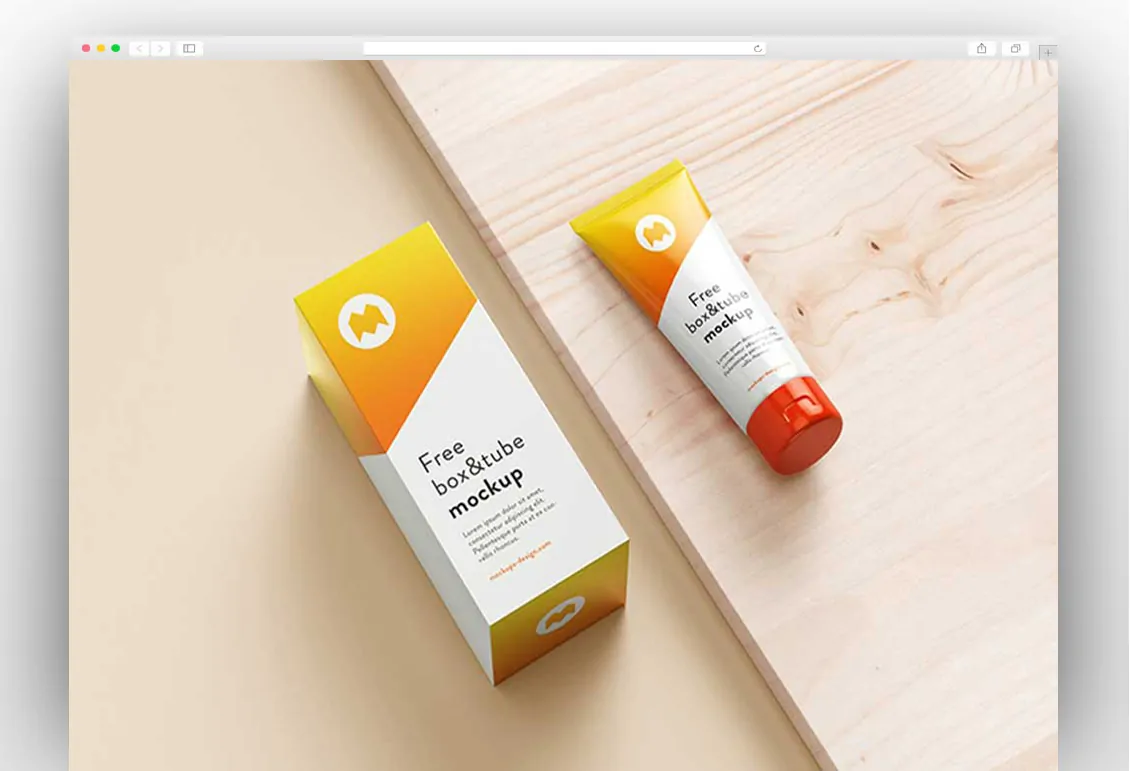 Cosmetic Tube Packaging Mockup