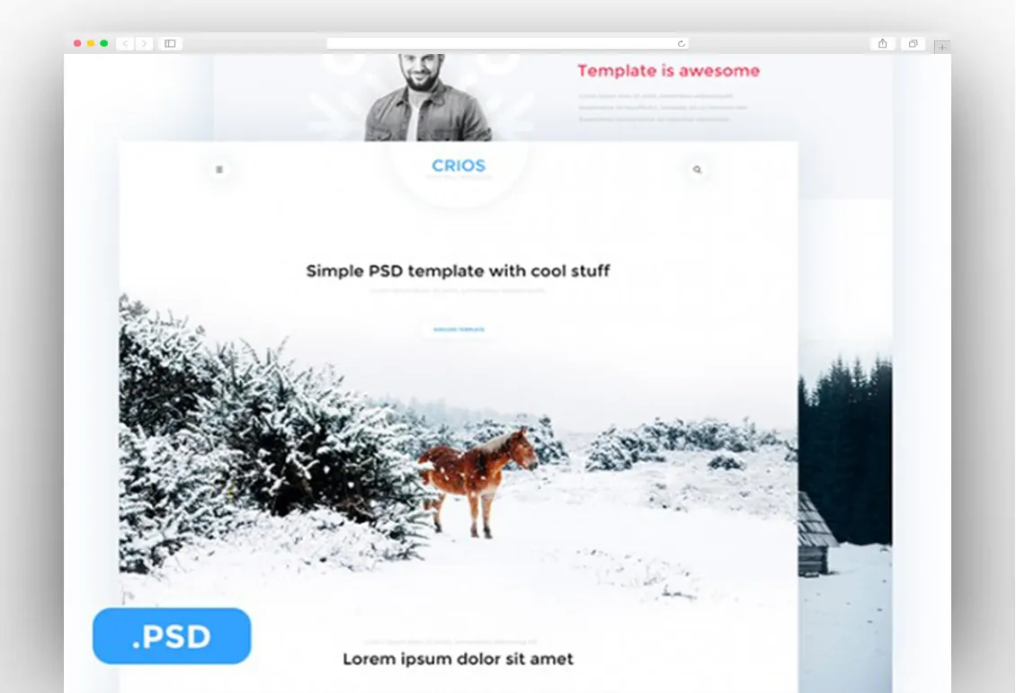 Crios – Free PSD website template