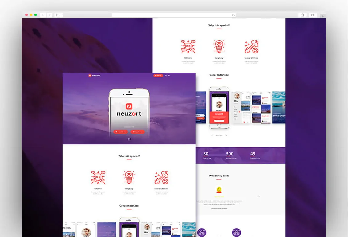 Neuzort Landing Page
