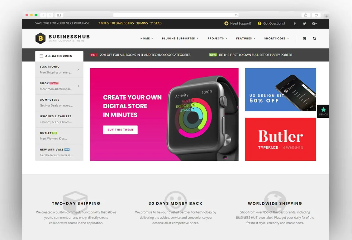 Business Hub | Responsive WordPress Theme For Online