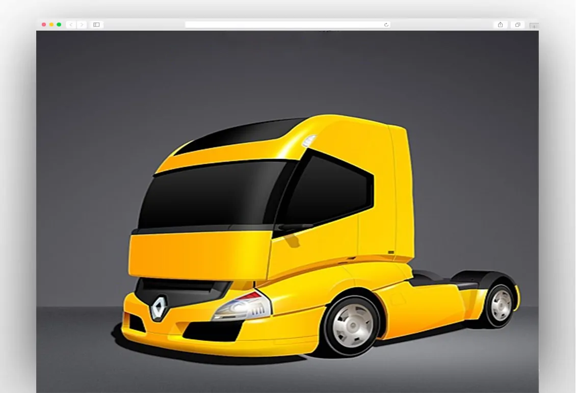 Free Advanced Futuristic Truck Mockup in PSD