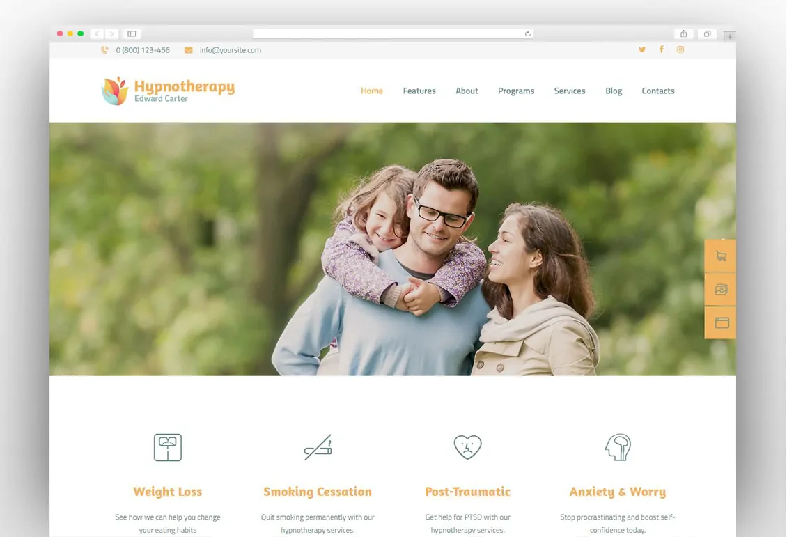 Hypnotherapy and Psychology WordPress Theme
