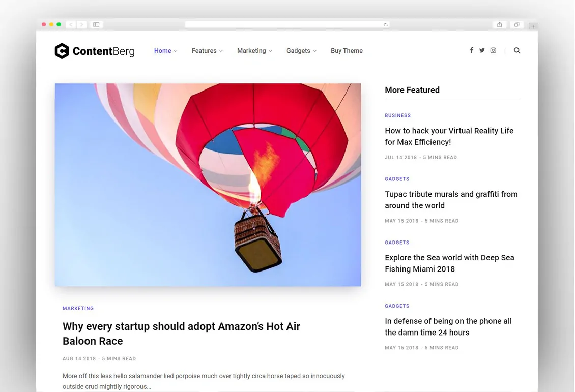 Contentberg - Content Marketing & Personal Blog