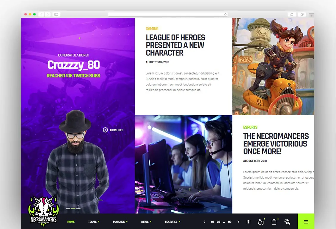 Necromancers - eSports Team HTML Template