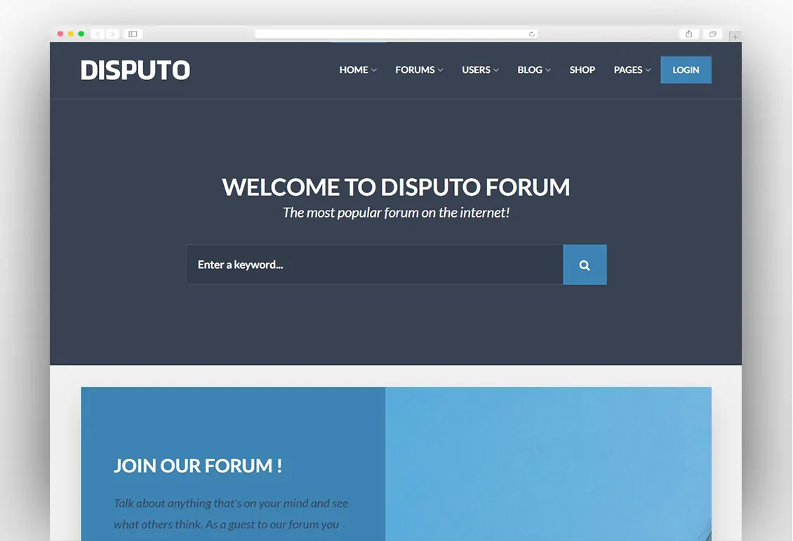 Disputo - WordPress bbPress Forum Theme