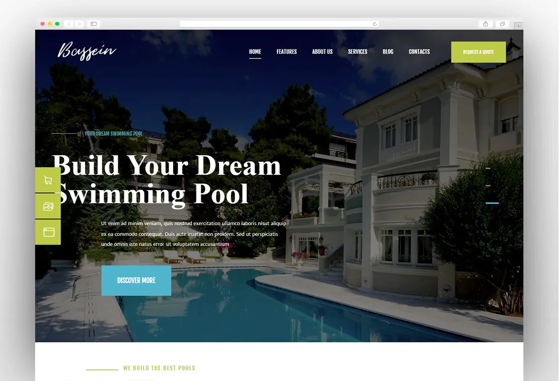 Bassein | Swimming Pool Cleaning & Maintenance Service WordPress Theme