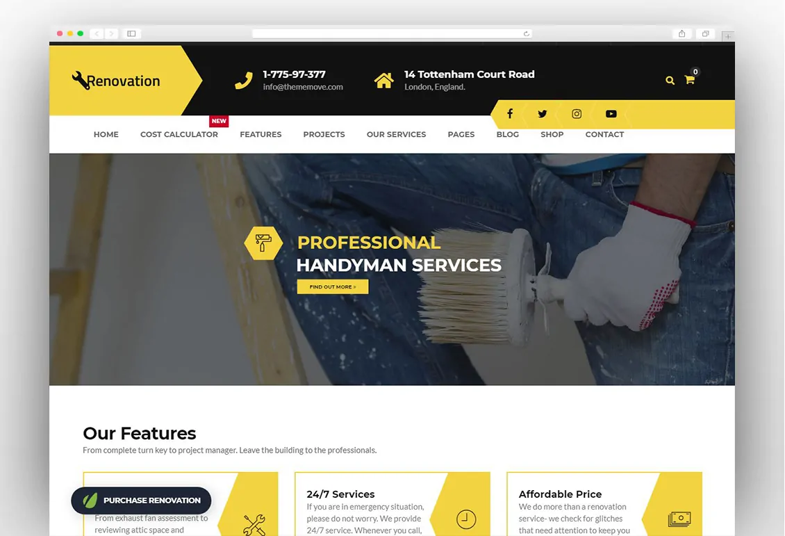 Repair Service, Home Maintenance Elementor WP Theme - Renovation