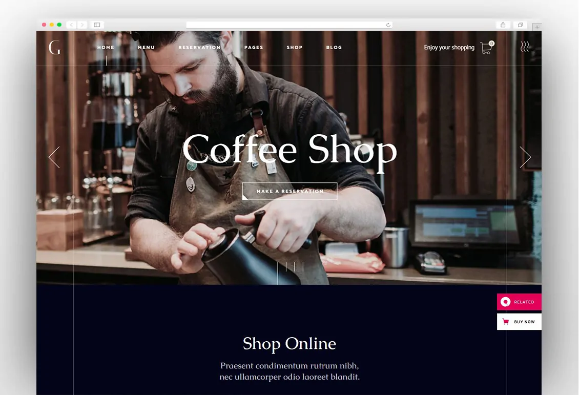 Gaspard - Restaurant and Coffee Shop Theme