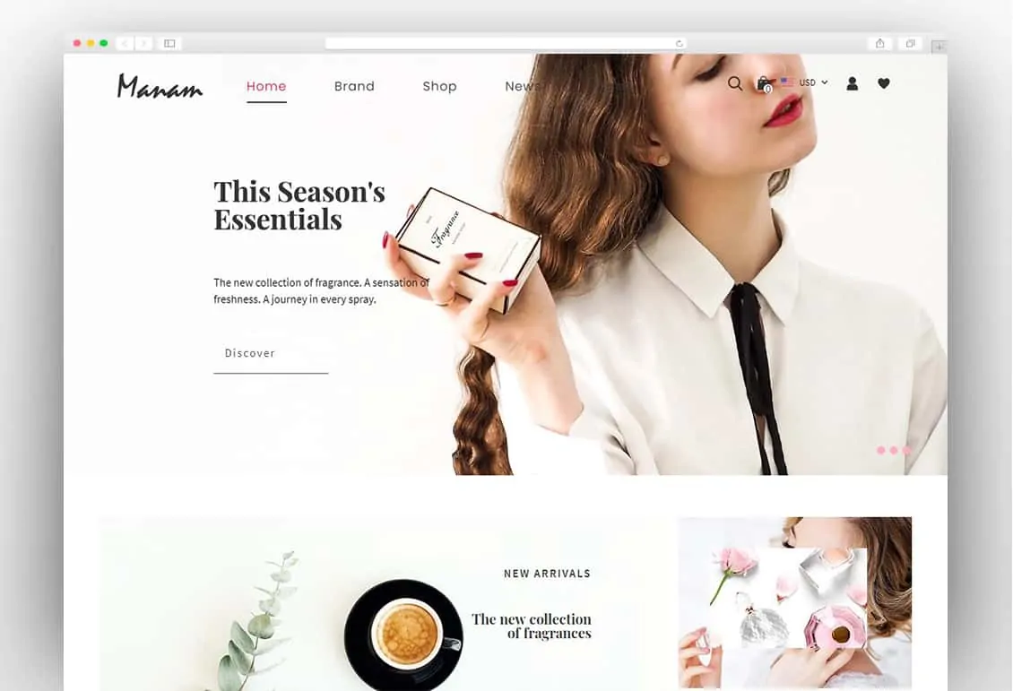 Manam - Perfumes, Cosmetic Shop Shopify Theme