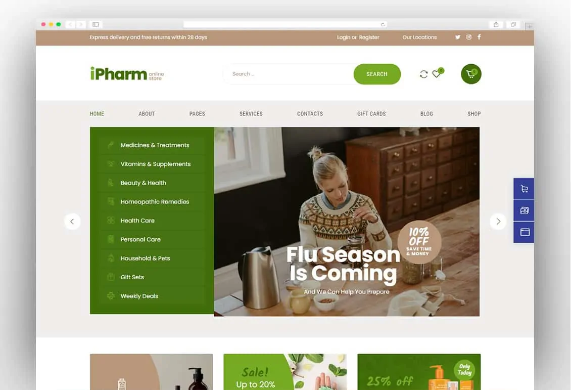 IPharm - Online Pharmacy & Medical WordPress Theme