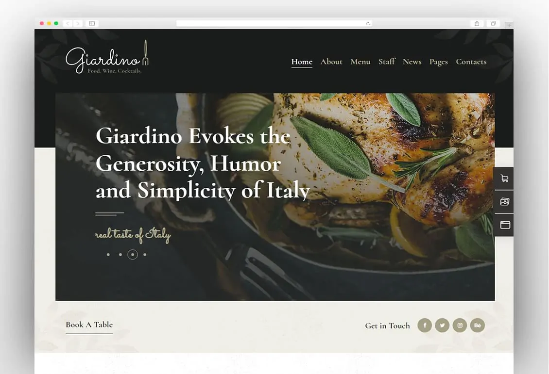 Giardino | An Italian Restaurant & Cafe WordPress Theme