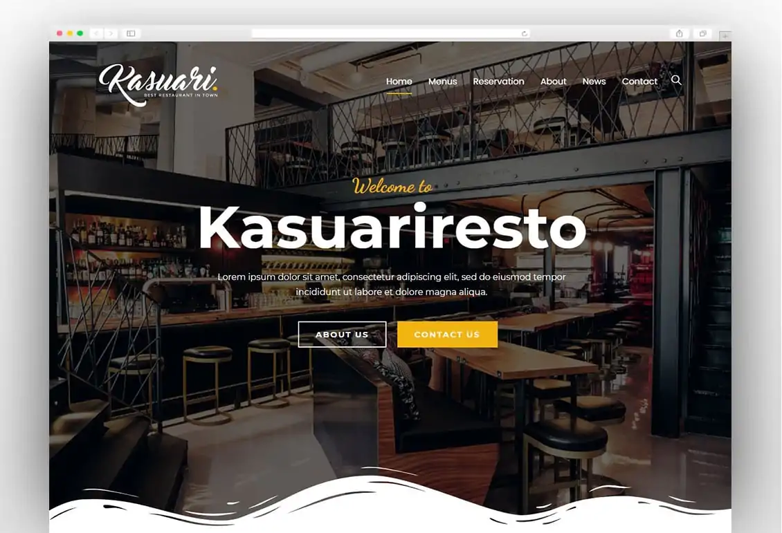 Kasuari | Restaurants and Cafes WordPress Theme