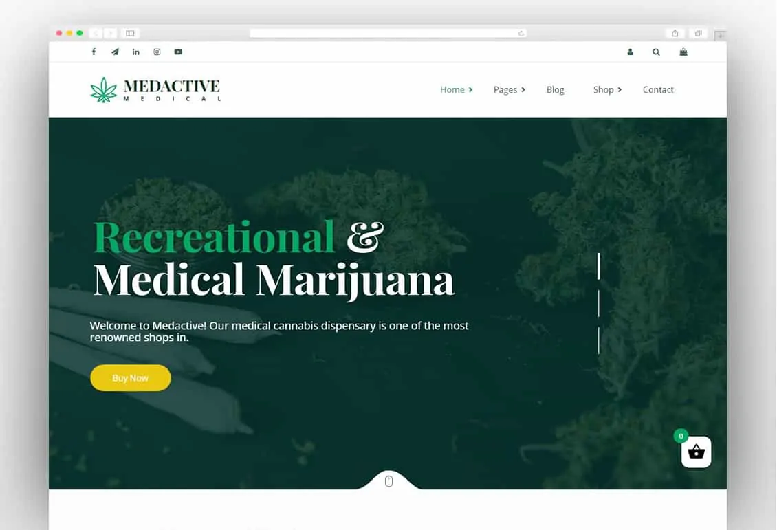 Medactive - Medical Marijuana Dispensary WordPress Theme