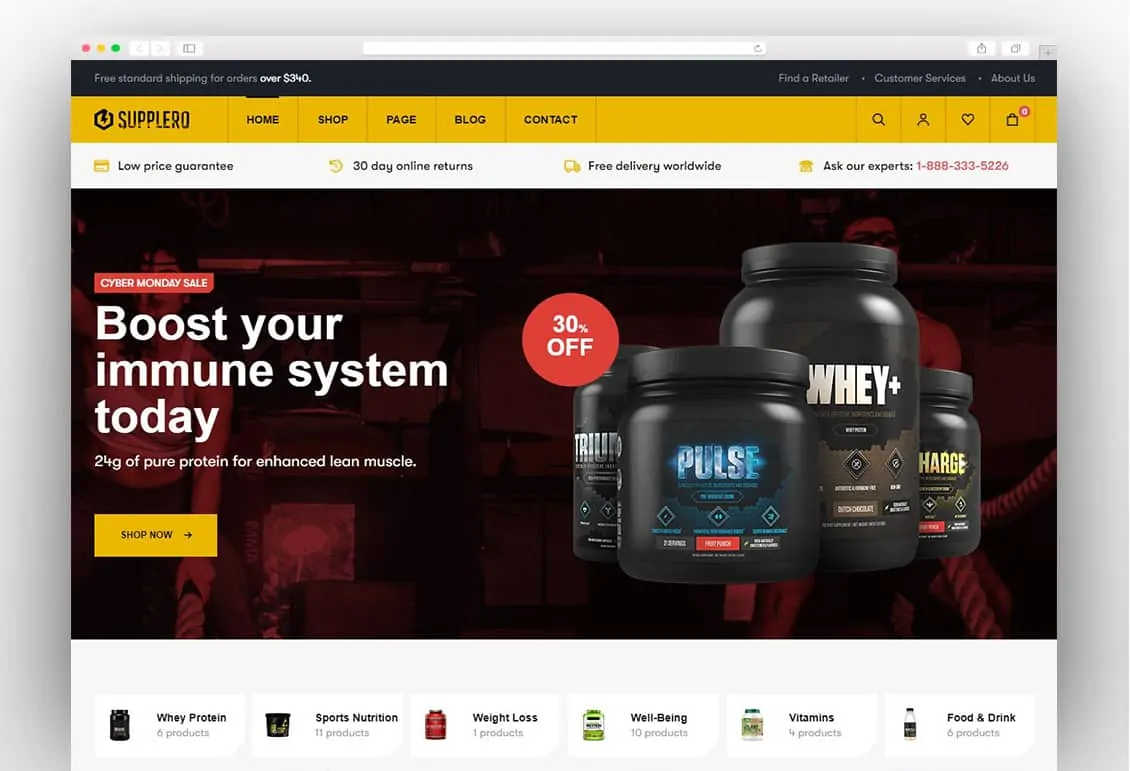 Supplero - Supplement Store WooCommerce Theme