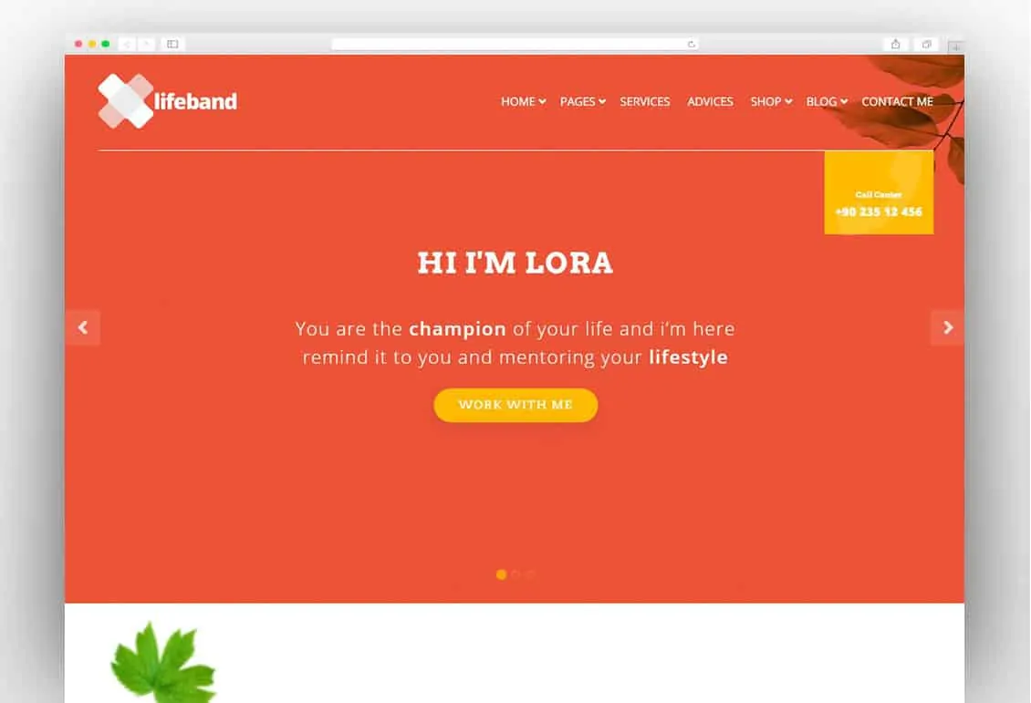 Lifeband - Life Coach WordPress Theme