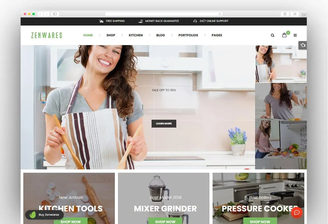 Zenwares - Kitchen Interior & Appliances WooCommerce WordPress Theme