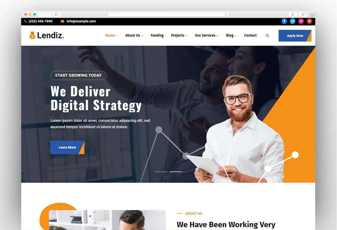 Lendiz - Loan & Funding Agency WordPress Theme
