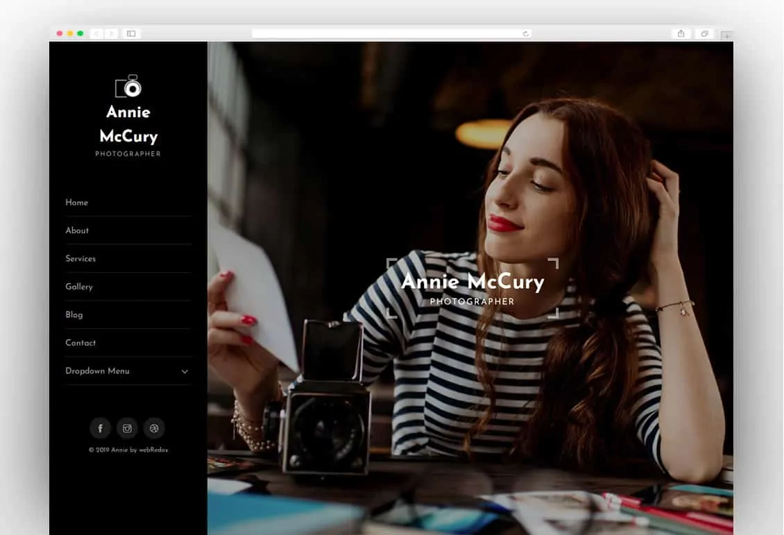 Annie - Creative Photography WordPress Theme