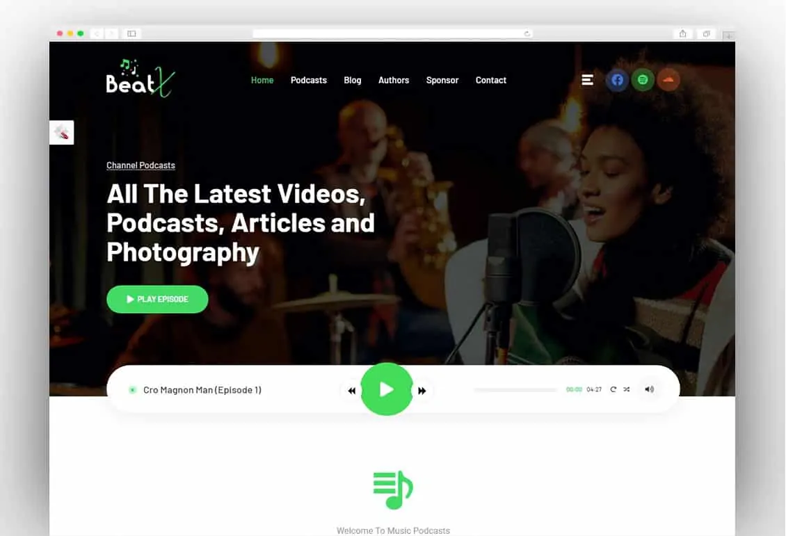BeatX | Multipurpose Audio Podcast & Music HTML Template